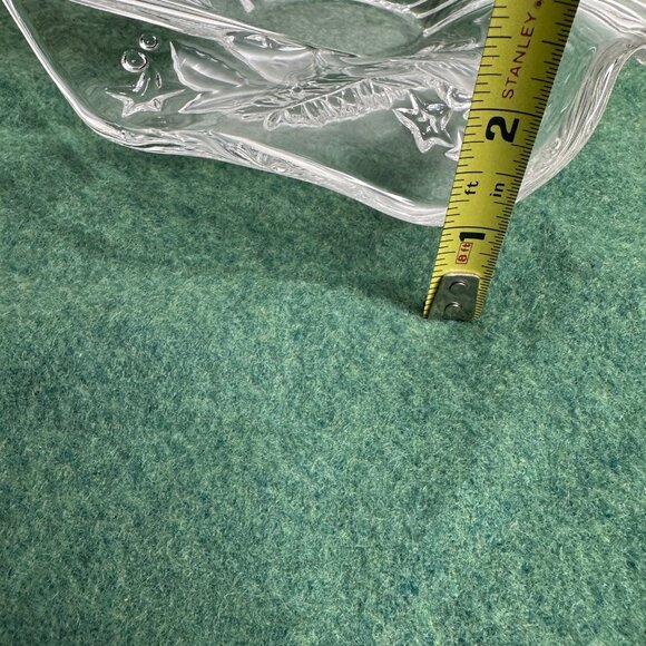 Vintage Mikasa Etched Glass Christmas Medley Bowl Candy Dish With Holiday Design - Picture 10 of 14